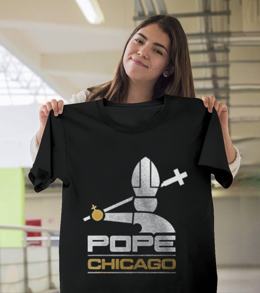 Chicago White Sox Pope Chicago Silver Cross Baseball T-Shirt