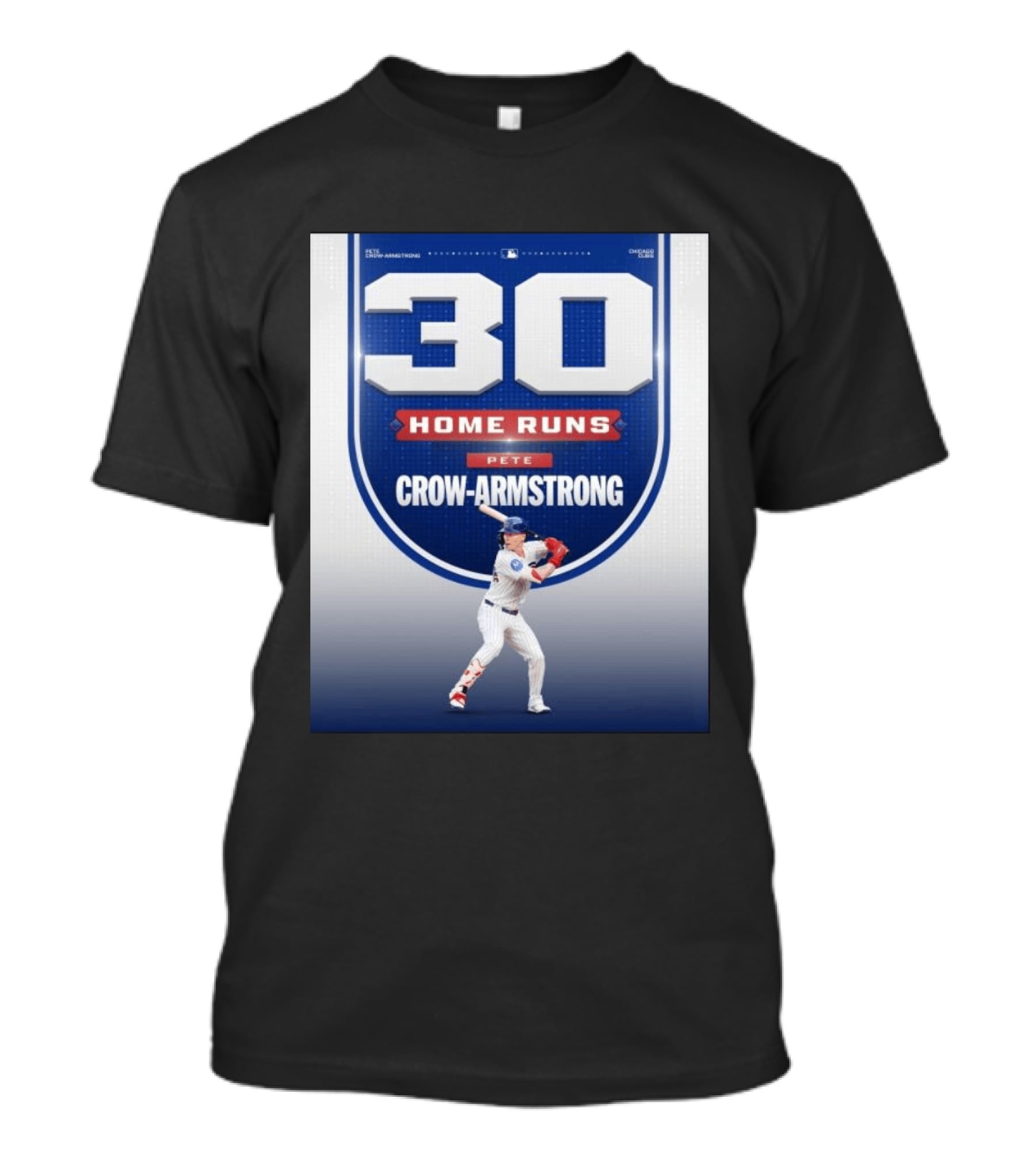 30 Home Runs Pete Crow Armstrong Chicago Cubs T-Shirt