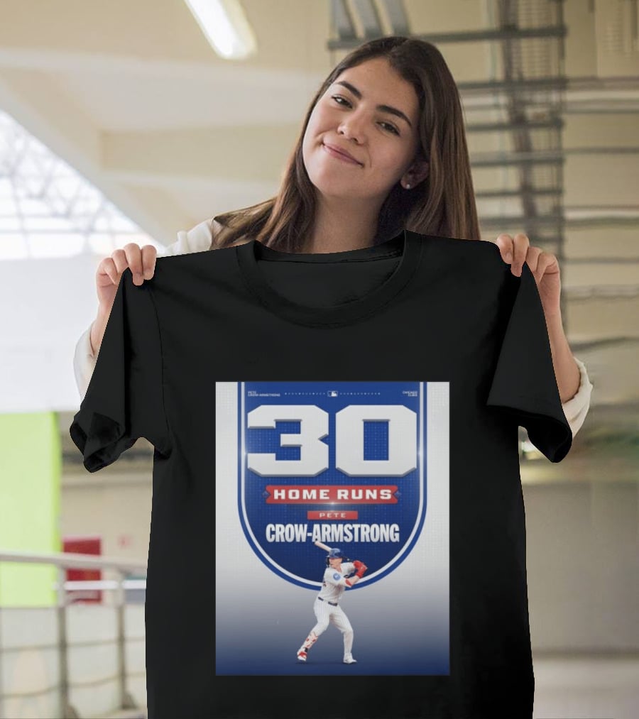 30 Home Runs Pete Crow Armstrong Chicago Cubs T-Shirt