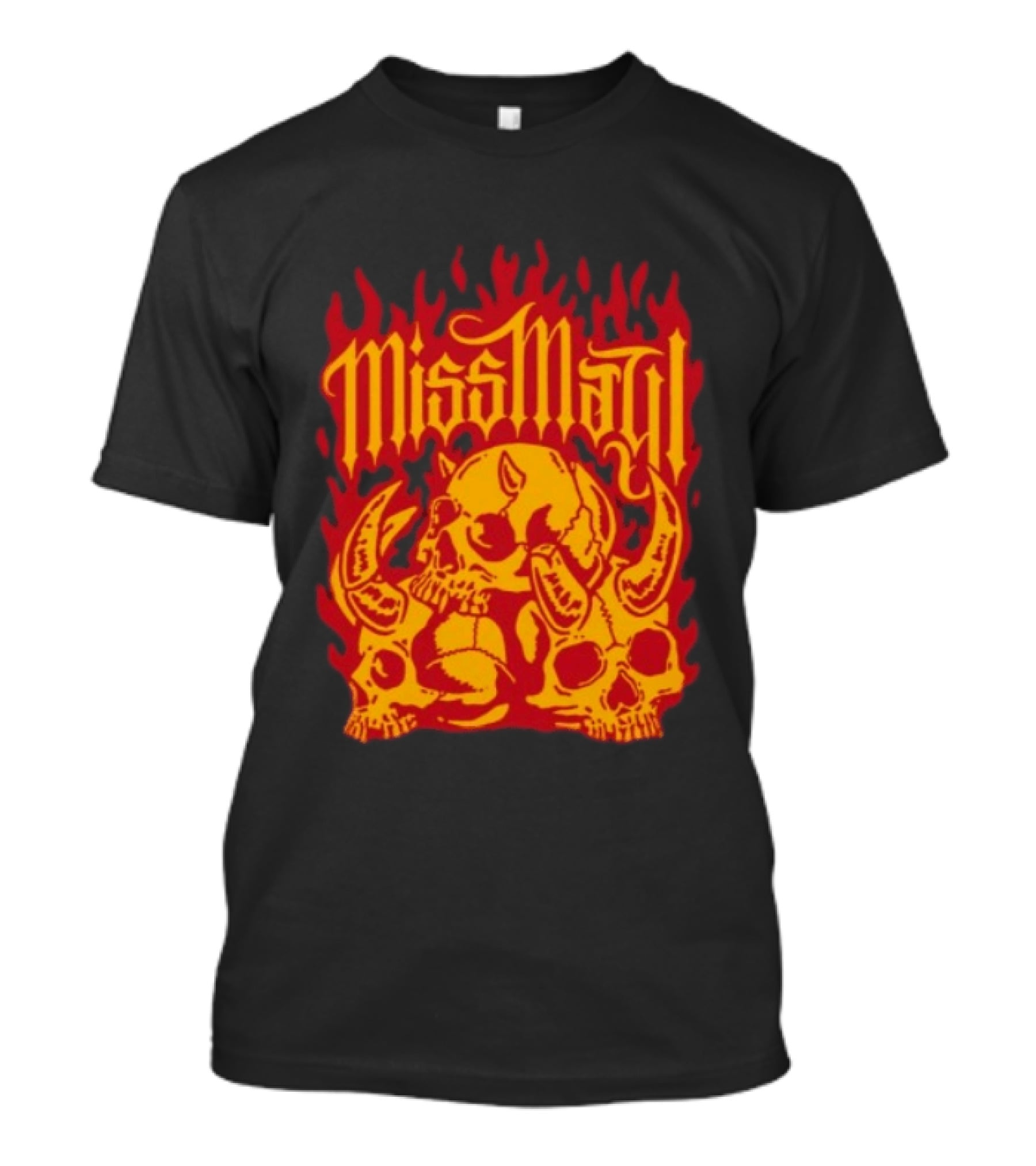 Solid State Records Miss May I Skull Flames No Place For Me Black T-Shirt