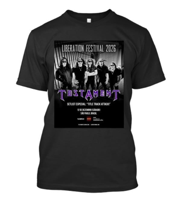Testament Liberation Festival 2026 São Paulo December 12 Setlist Especial Title Track Attack T-Shirt