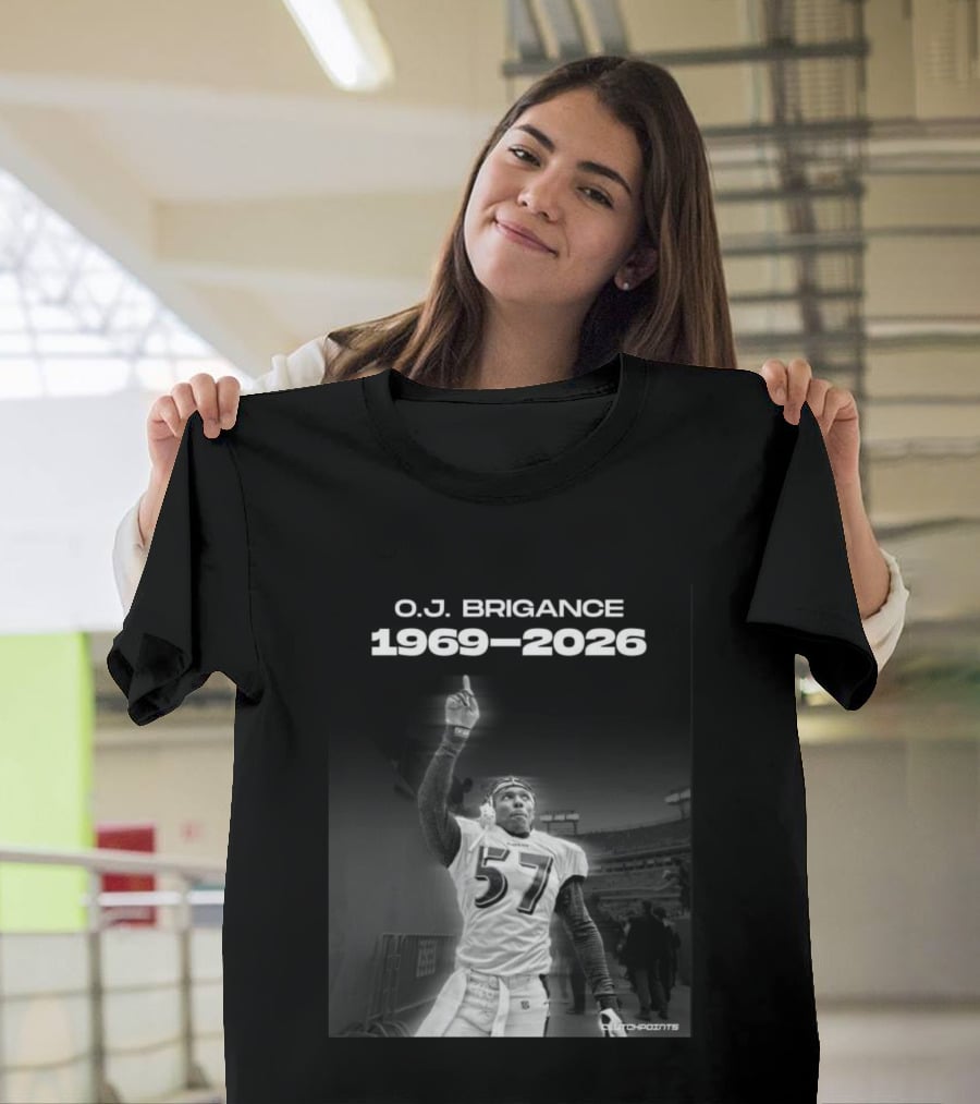 O.J. Brigance 1969 2026 Ravens Linebacker Legacy T-Shirt