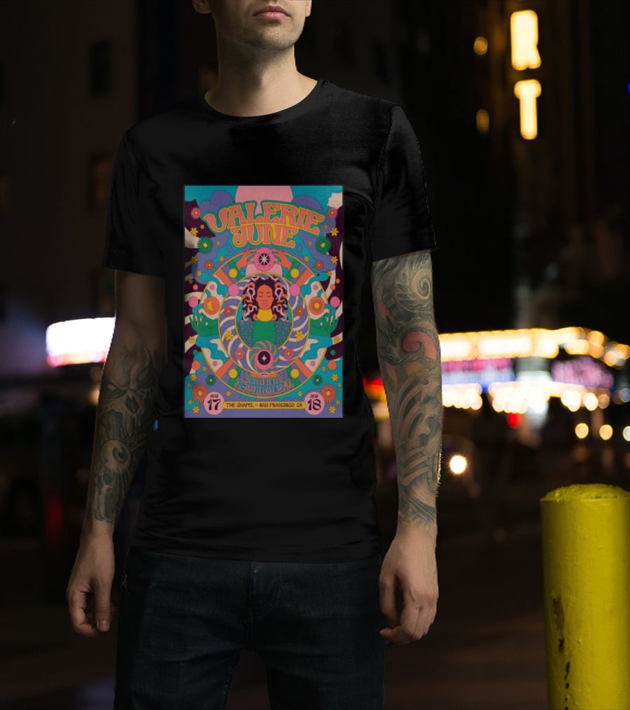 Valerie June With Samantha Diaz August 17 18 2026 The Chapel San Francisco CA T-Shirt