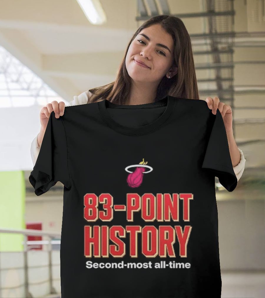 Miami Heat Bam Adebayo 83 Point History Second Most All Time T-Shirt
