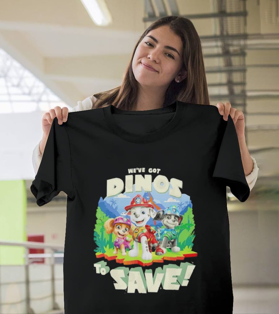 Paw Patrol We've Got Dinos To Save Marshall Adventure With Dinosaurs T-Shirt
