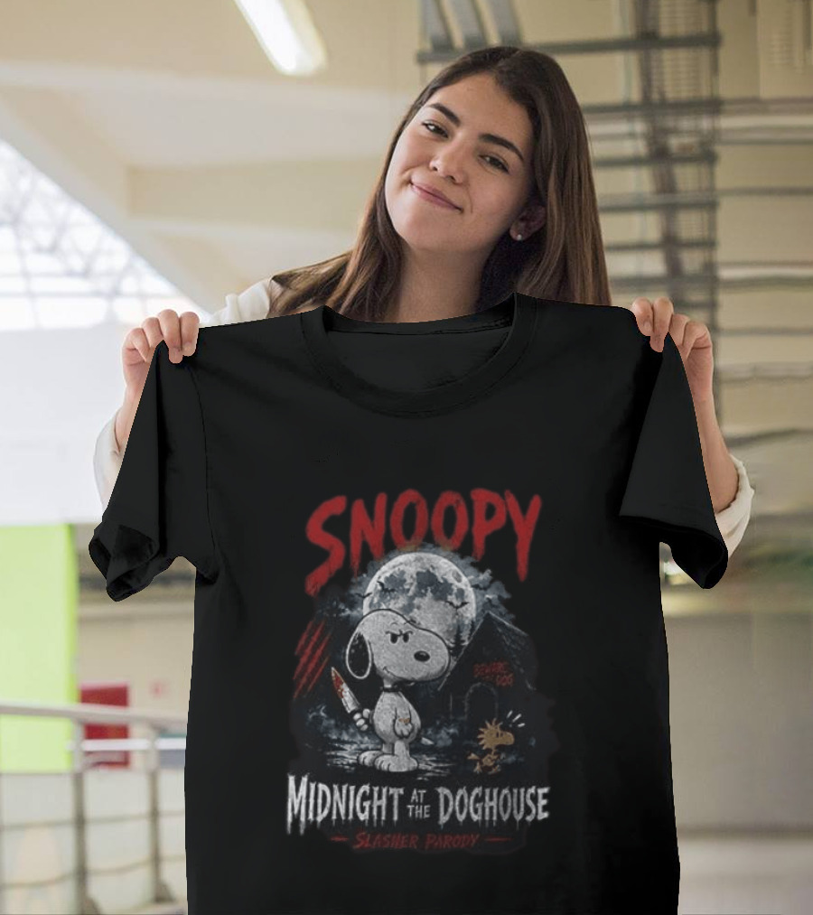 Snoopy Midnight At The Doghouse Slasher T-Shirt