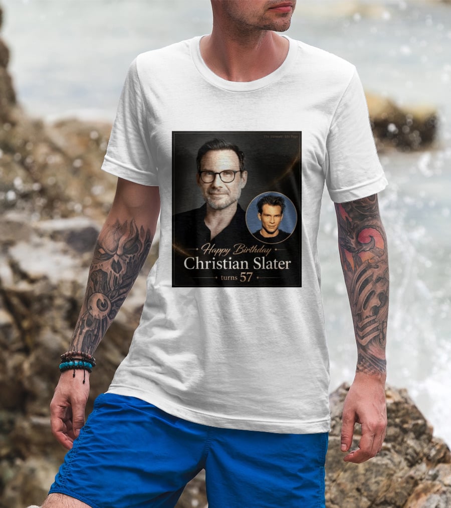 Happy Birthday Christian Slater Turns 57 Ultimate 80s Page T-Shirt
