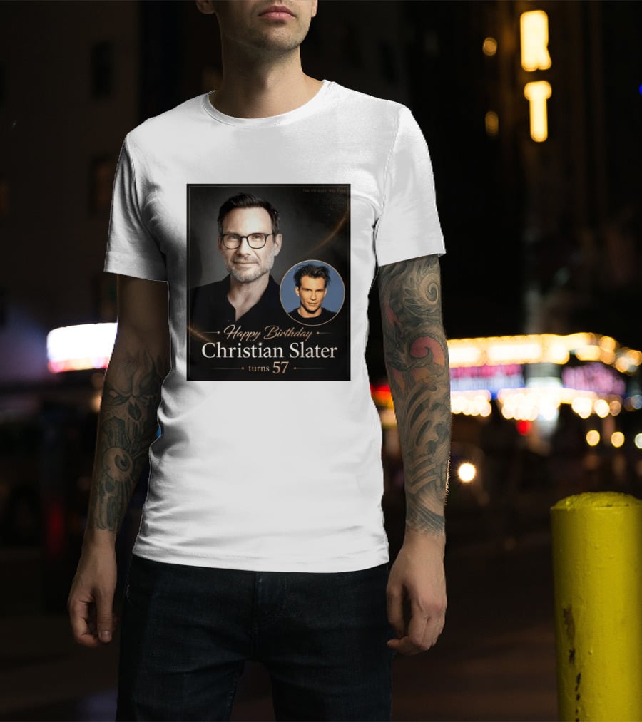 Happy Birthday Christian Slater Turns 57 Ultimate 80s Page T-Shirt