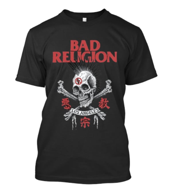 Bad Religion Los Angeles Tokyo Hiro Skull Crossbones T-Shirt
