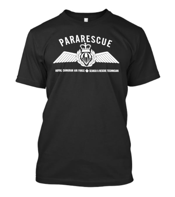 Pararescue Royal Canadian Air Force Search And Rescue Technician With Crown And Wings T-Shirt