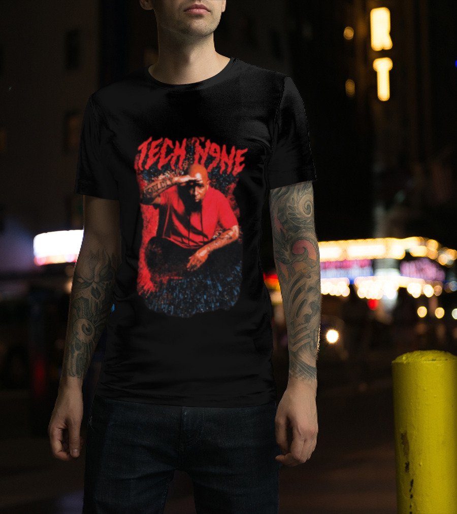 Strange Music Tech N9ne Salute Red Black T-Shirt