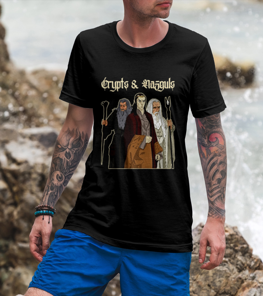 Crypts & Nazgûls Wizards Of The Rings Characters T-Shirt