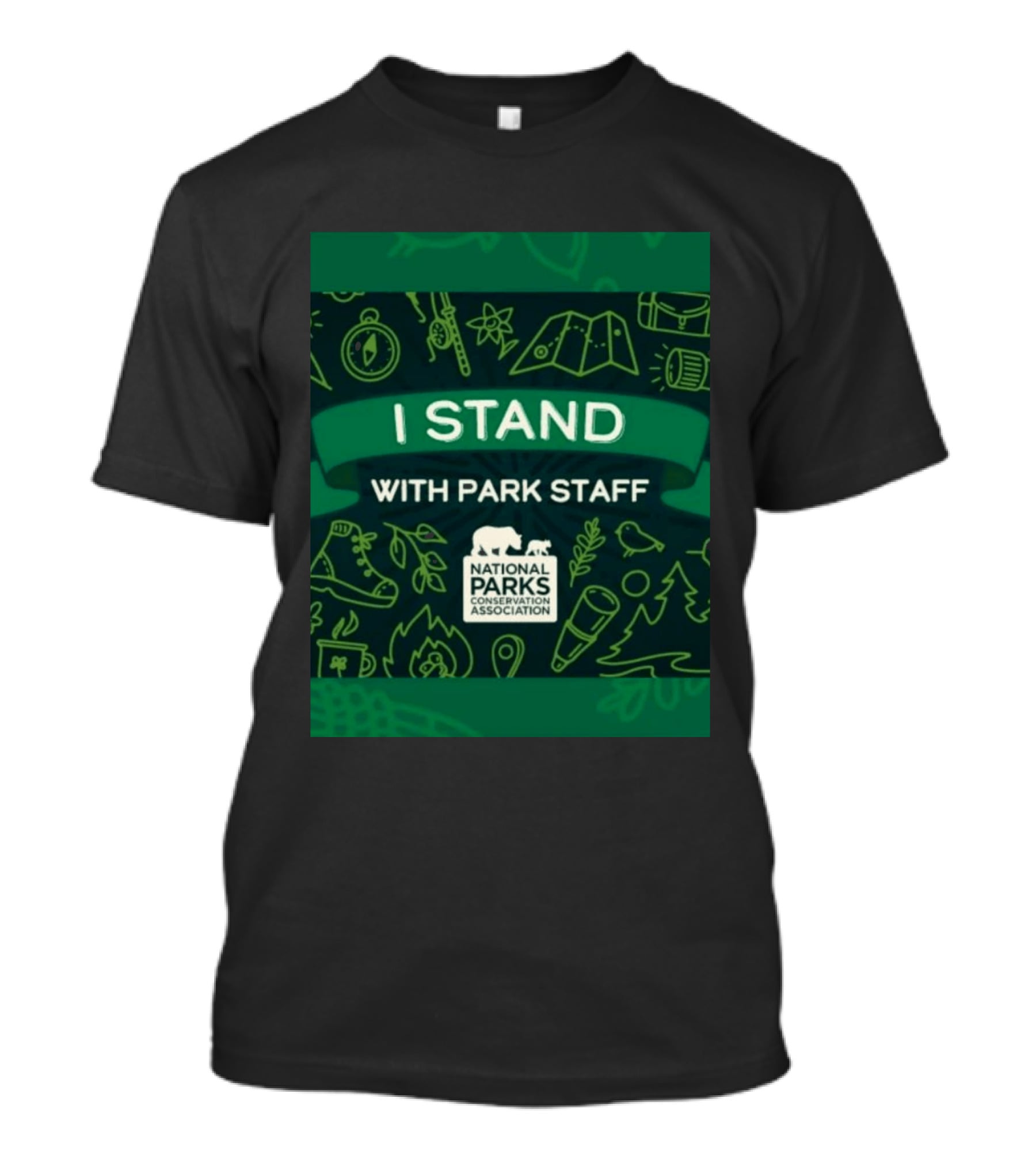 I Stand With Park Staff National Parks Conservation Association Support T-Shirt