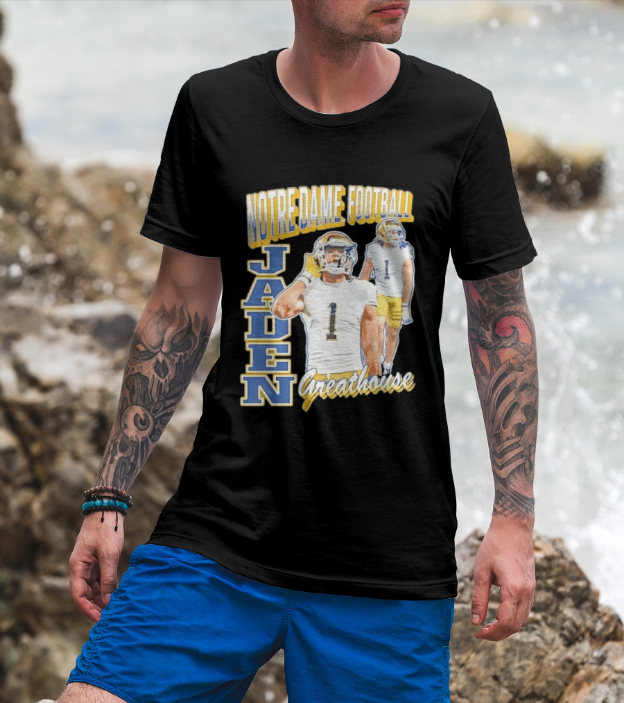 Notre Dame Football Jaden Greathouse 1 Fighting Irish T-Shirt