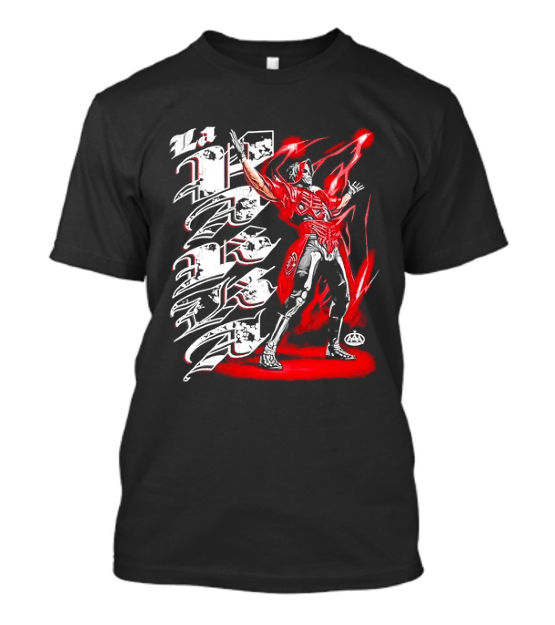 La Parka AAA Lucha Libre Legend Skeleton Warrior Action Hero T-Shirt