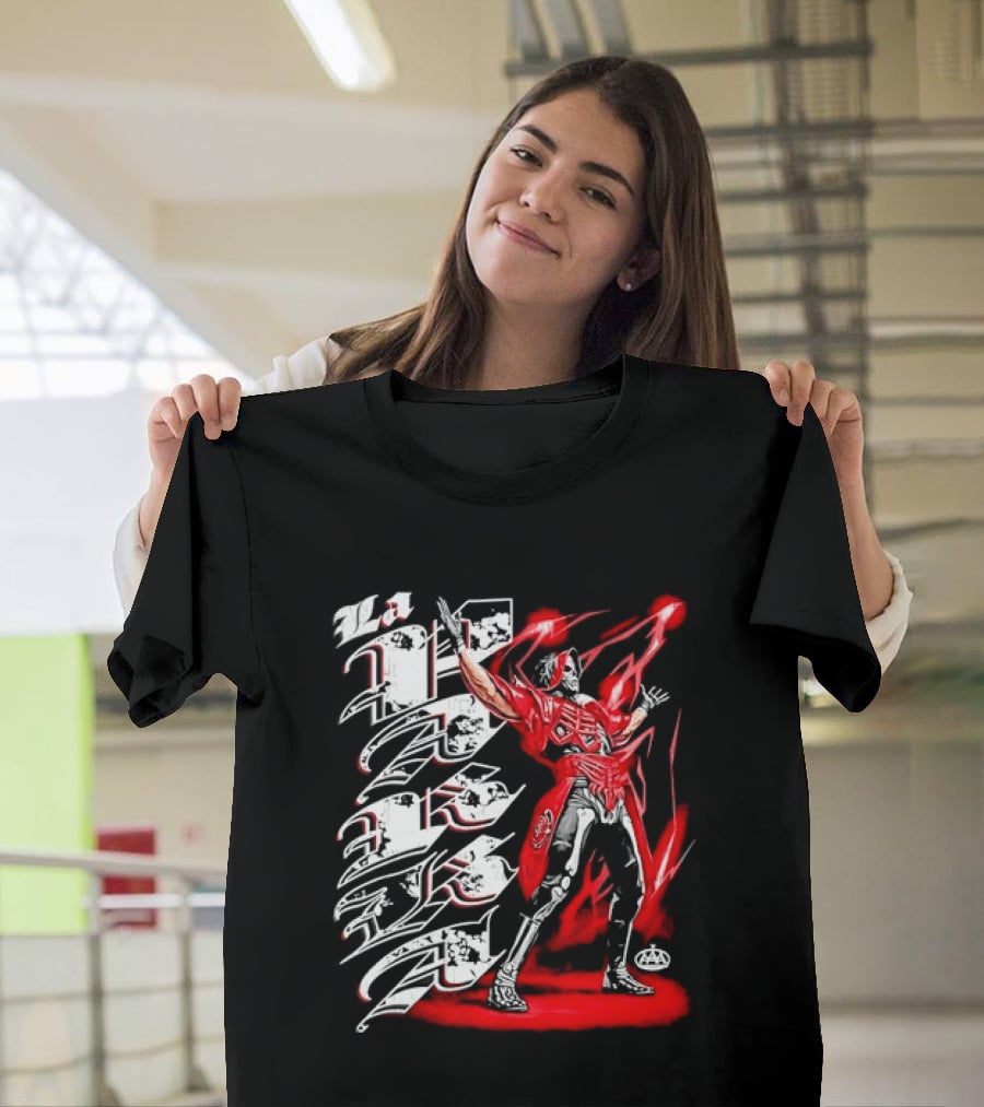 La Parka AAA Lucha Libre Legend Skeleton Warrior Action Hero T-Shirt