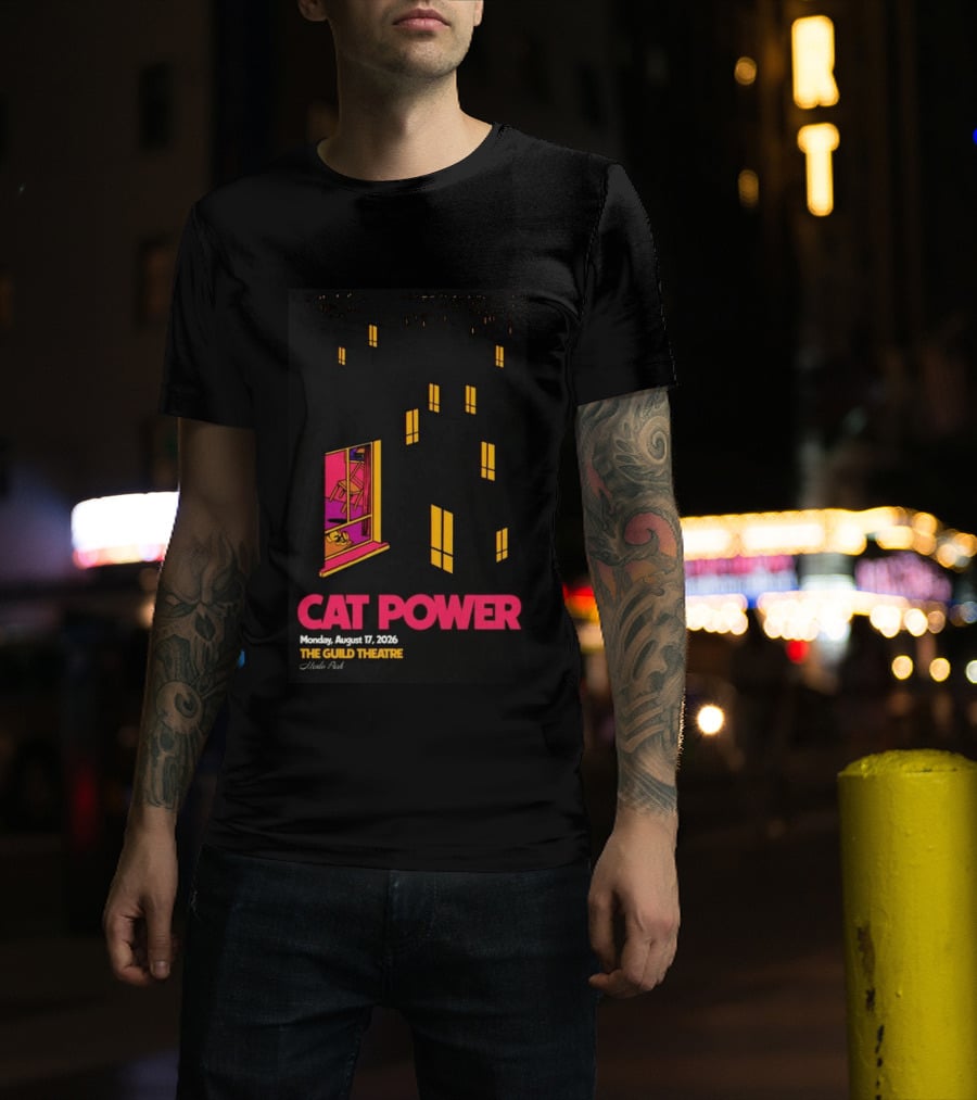 Cat Power Menlo Park August 17 2026 Guild Theatre Concert T-Shirt