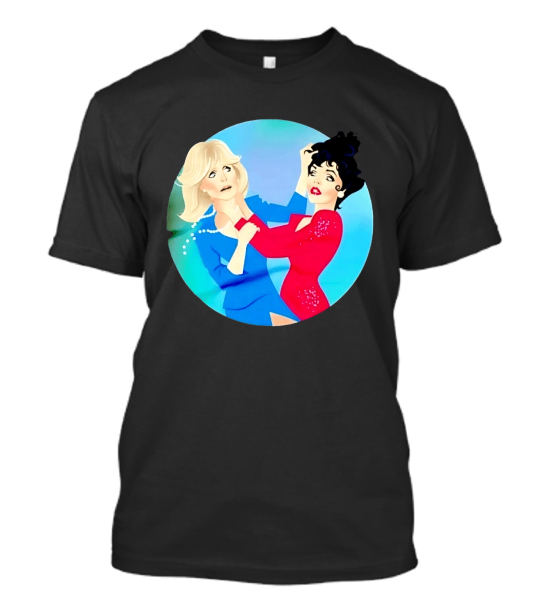 Alexis Carrington Krystle Carrington Iconic Dynasty Catfight Scene T-Shirt