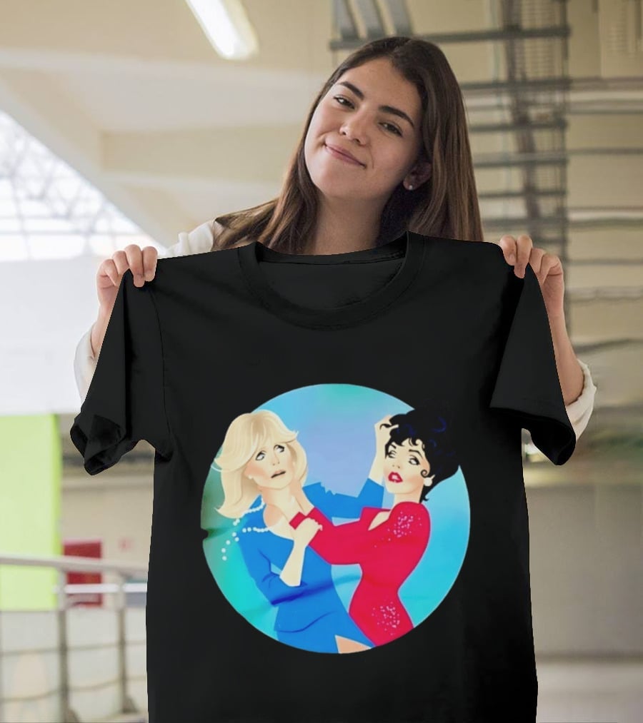 Alexis Carrington Krystle Carrington Iconic Dynasty Catfight Scene T-Shirt