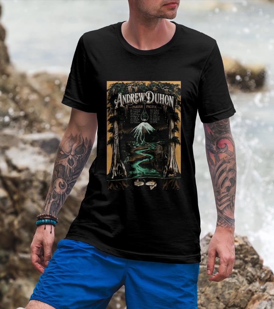 Andrew Duhon The Parish Pacific Tour 2026 Trees Mountain Cabin Dates T-Shirt