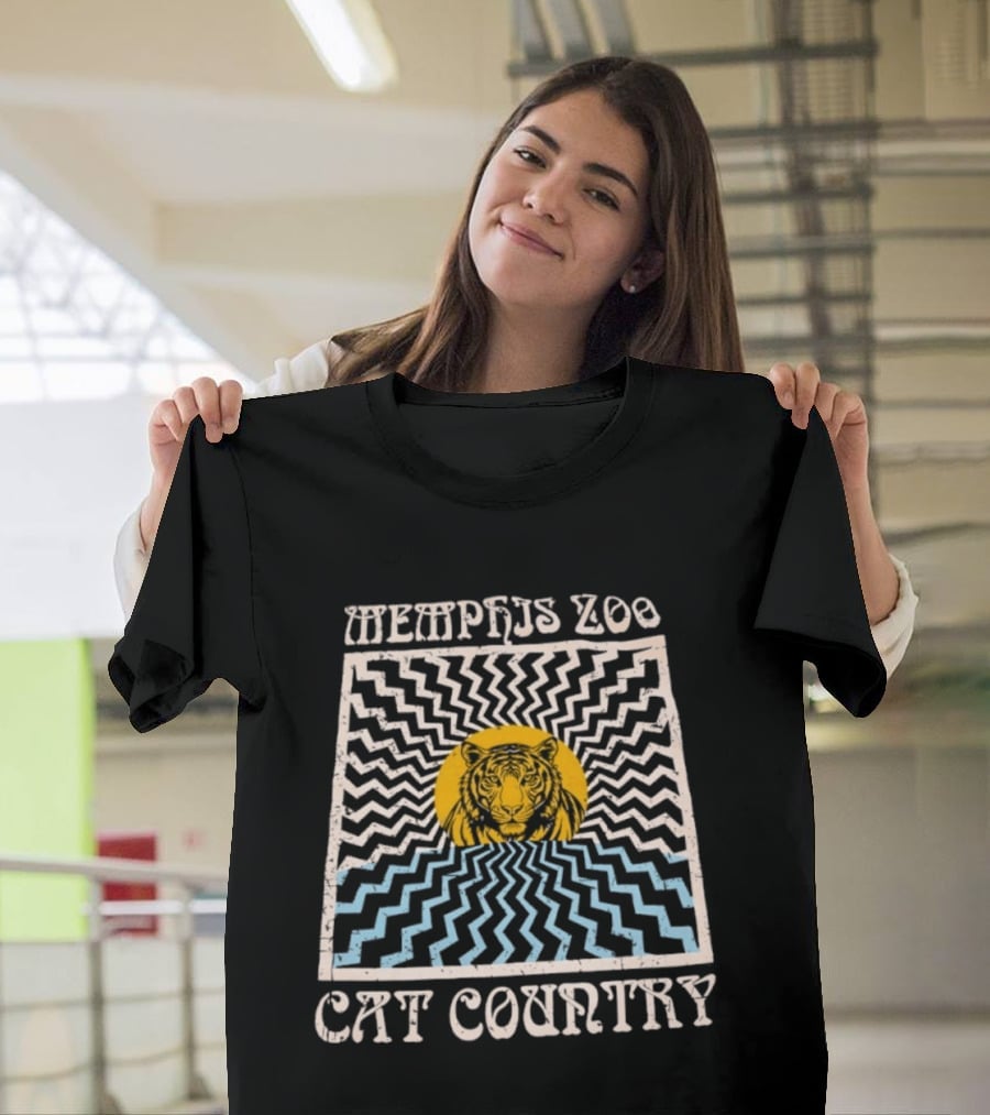 Memphis Zoo Cat Country Tiger Vintage Distressed T-Shirt