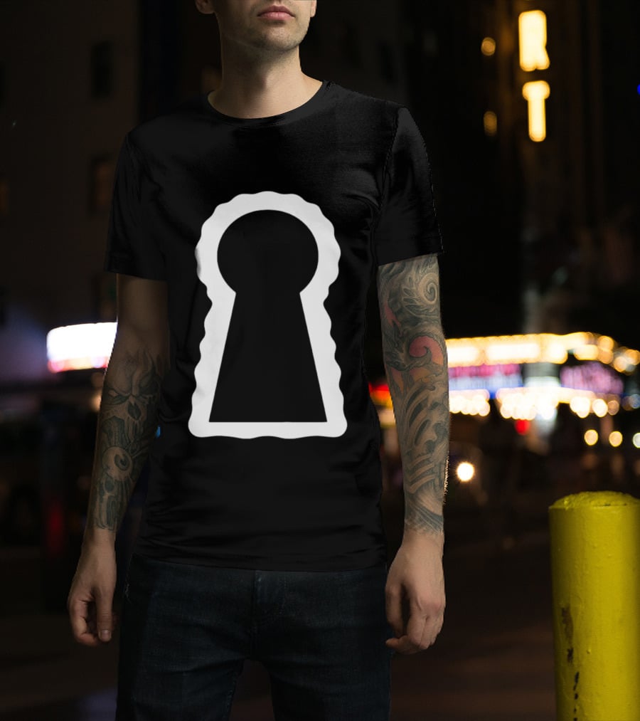 Minimalist Keyhole Secret Door Aesthetic T-Shirt