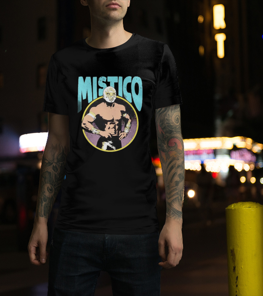 Mistico Lucha Libre Wrestler CMLL Mexican Wrestling Iconic Masked Fighter T-Shirt