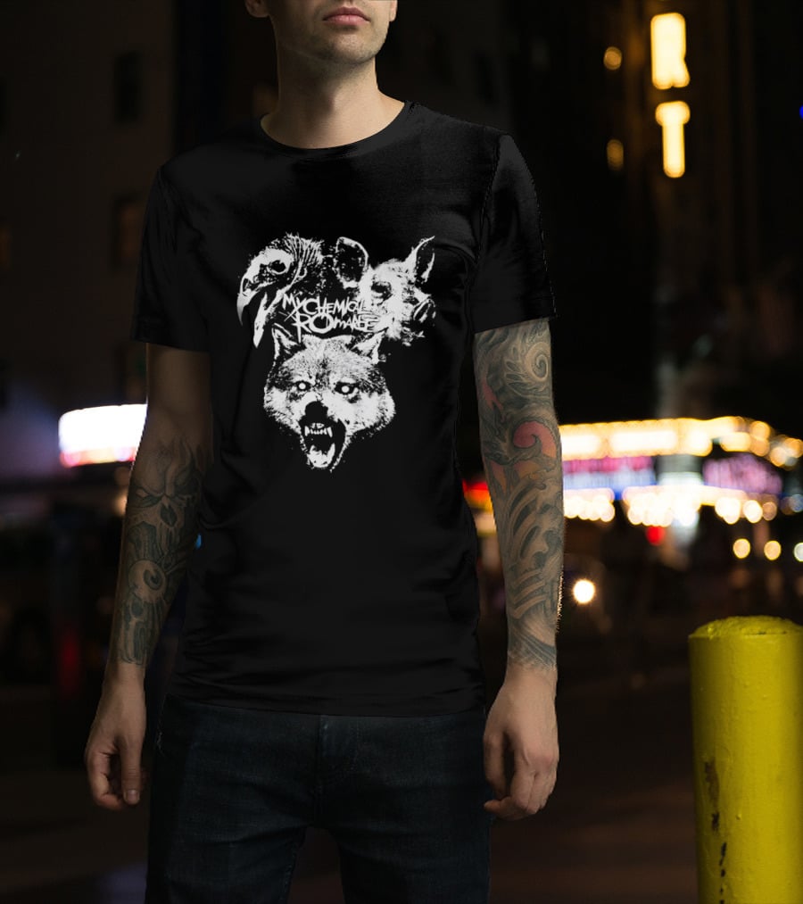 My Chemical Romance Wolf Vulture Pig MCR Band T-Shirt