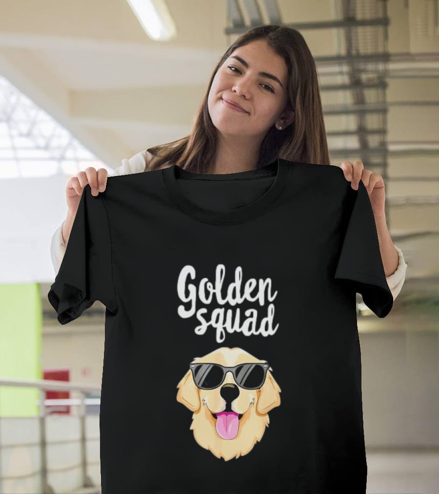 Golden Squad Golden Retriever Dog With Sunglasses T-Shirt