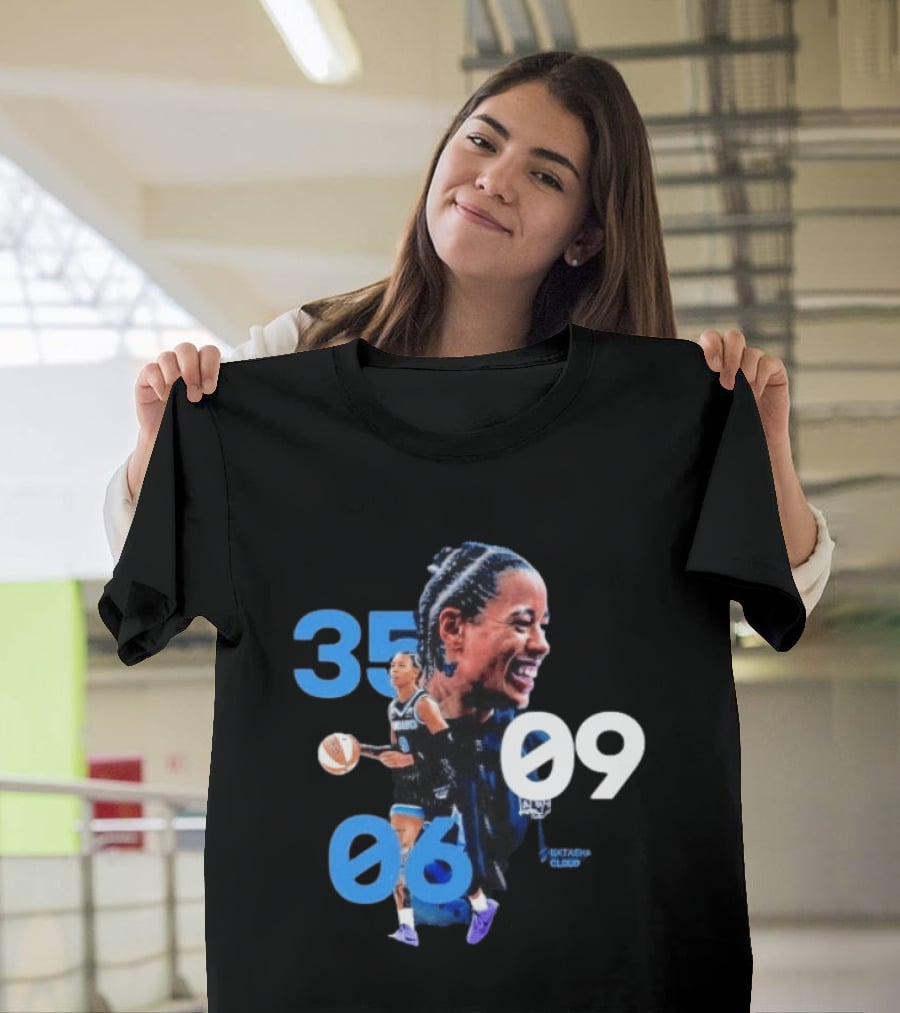 Natasha Cloud Historic 35 Points 5 Rebounds 5 Assists Performance T-Shirt