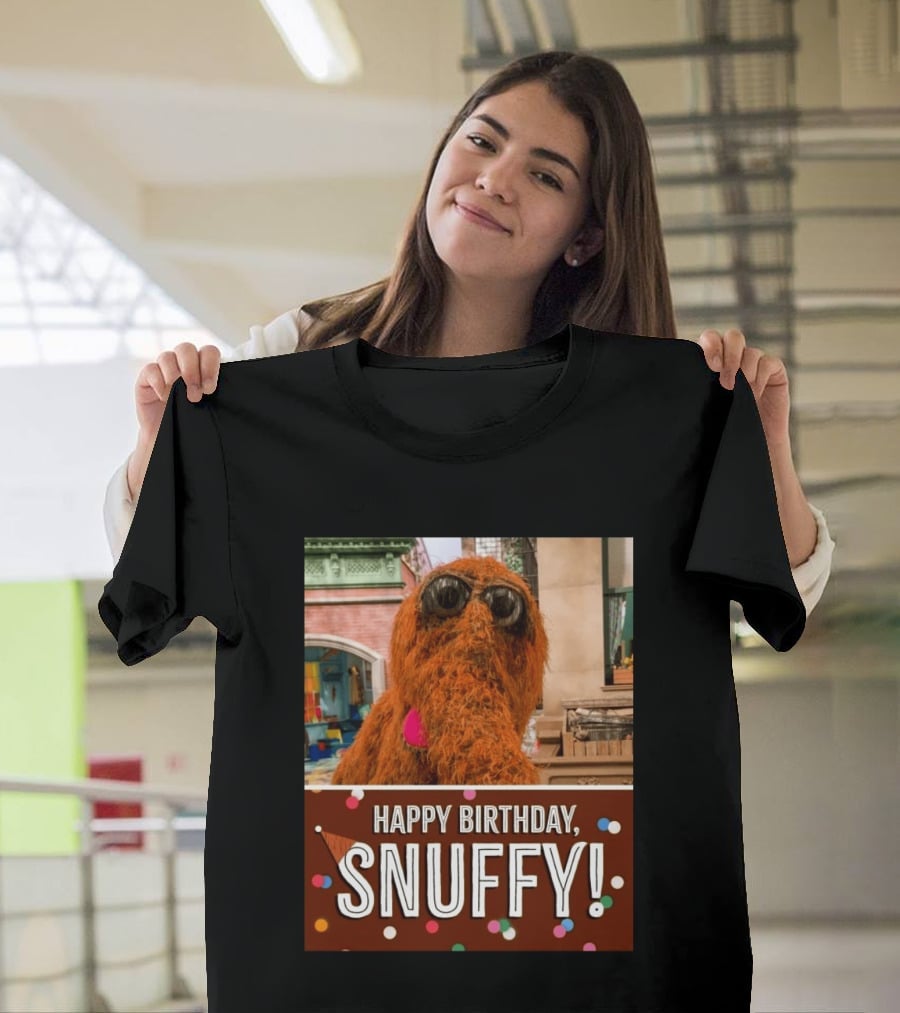 Happy Birthday Snuffy Celebrate With Cheerful Confetti T-Shirt