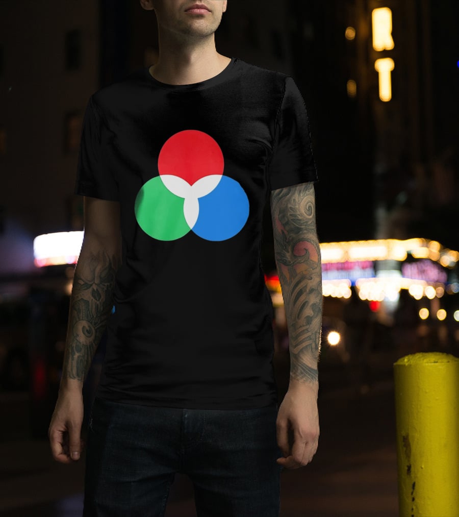 RGB Color Model Venn Diagram Red Green Blue T-Shirt