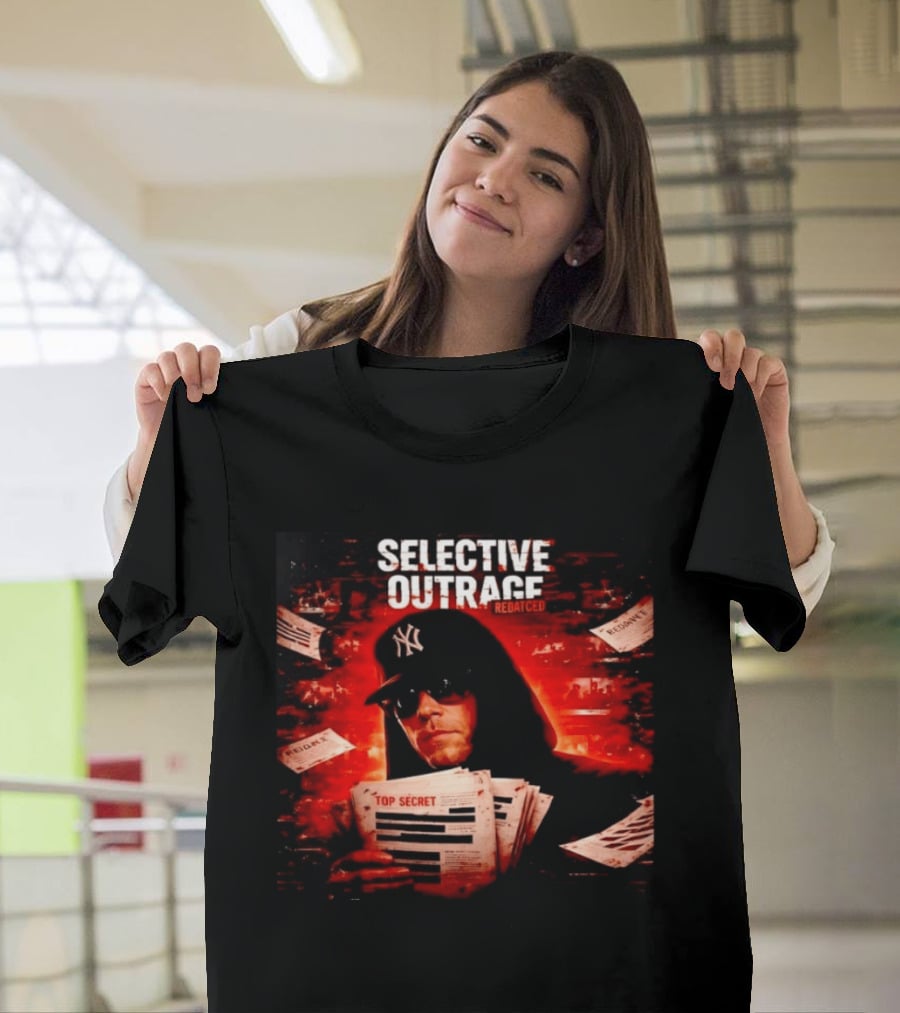 Selective Outrage Redacted Top Secret NY Yankees Hat T-Shirt