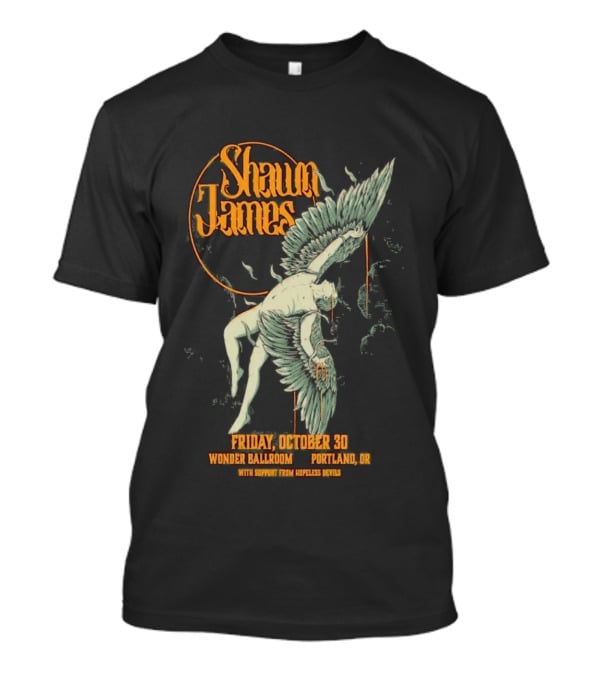 Shawn James Live Wonder Ballroom Portland OR October 30 2026 Special Guest Sam Hopeless T-Shirt