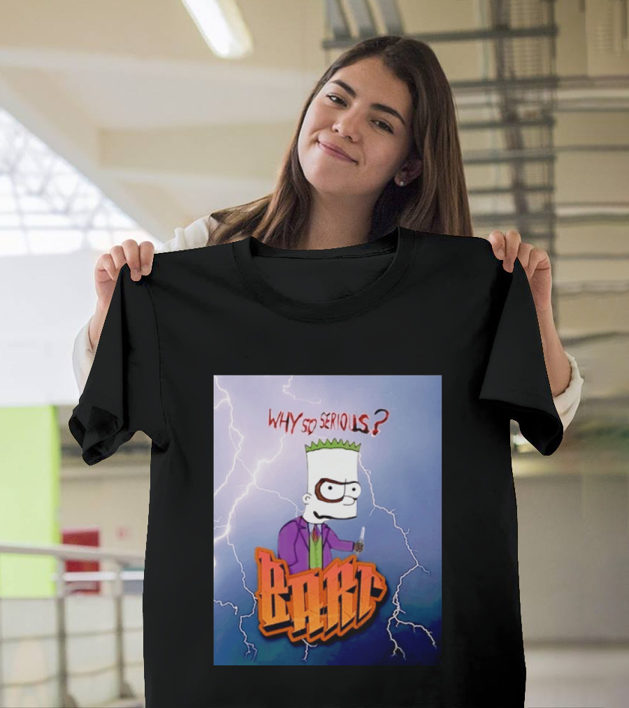 Bart Simpson Why So Serious Joker Lightning Mashup T-Shirt