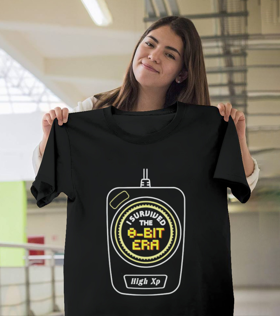 I Survived The 8 Bit Era High XP Retro Gaming Nostalgia T-Shirt