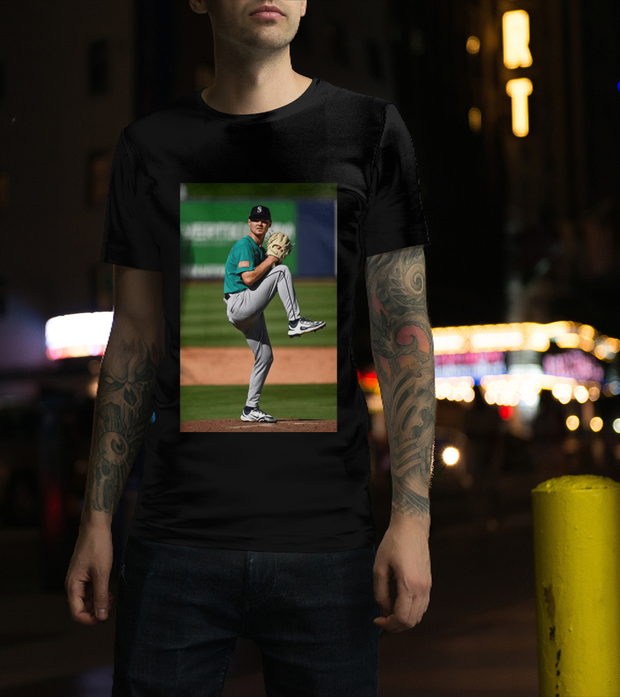 Seattle Mariners Kade Anderson Pitching Stance T-Shirt