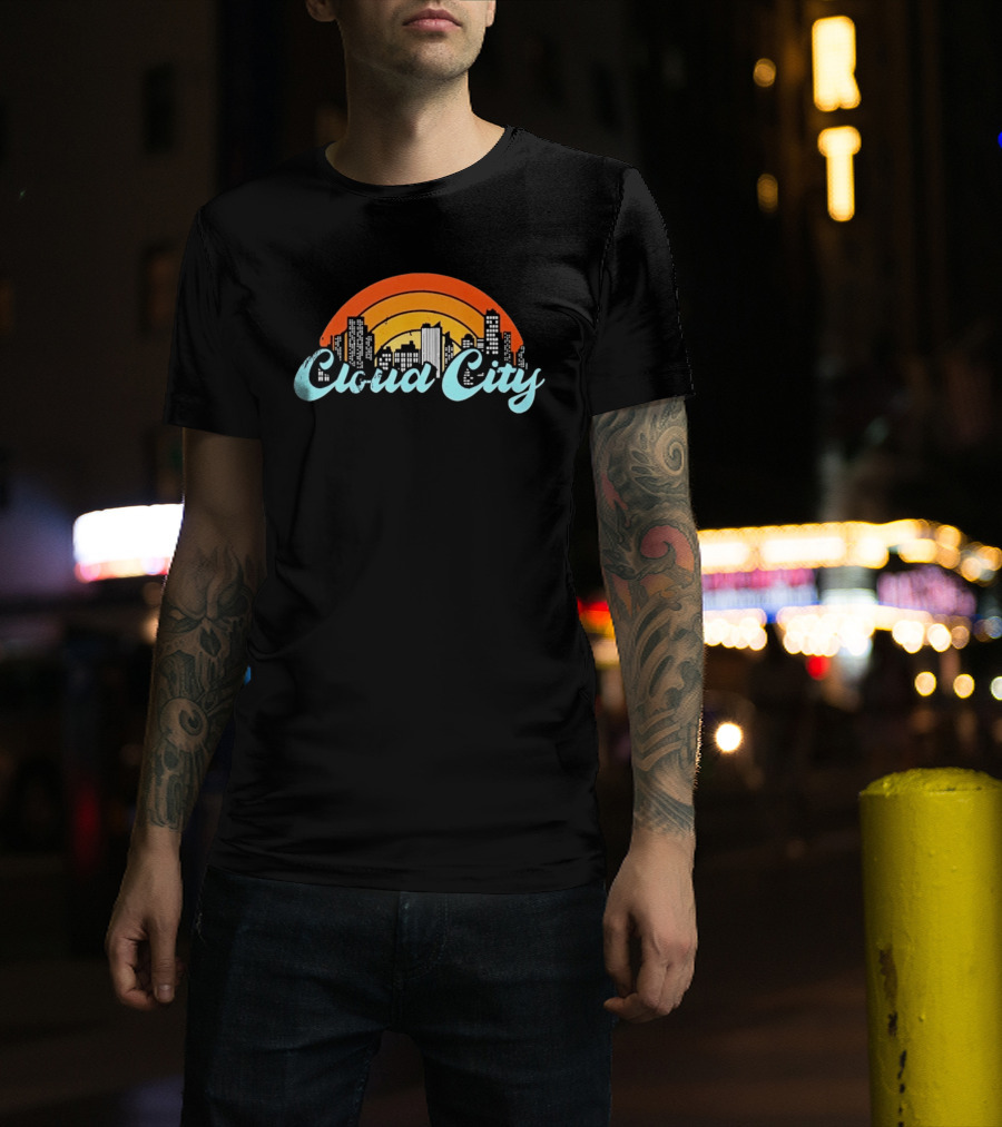 Cloud City Skyline Bespin Star Wars Retro Urban Sunset T-Shirt