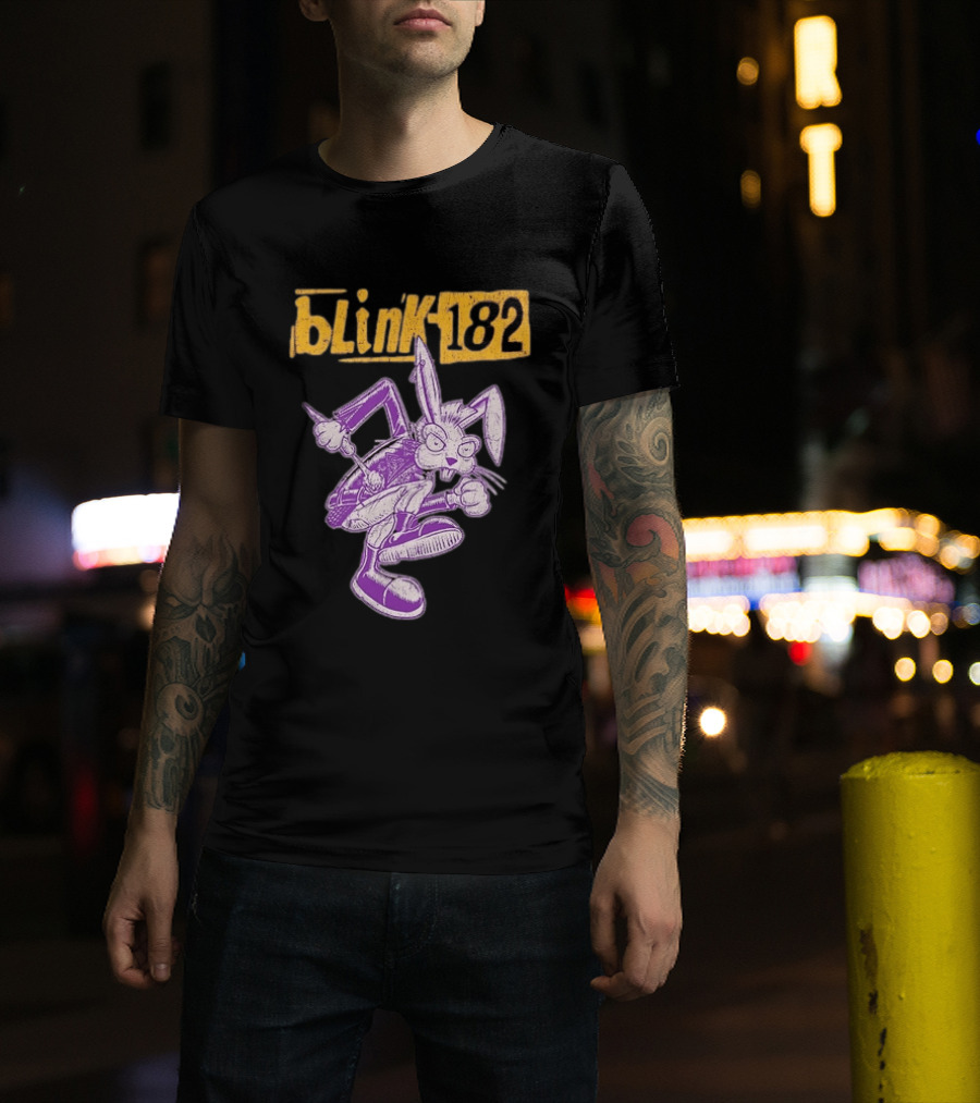 Blink 182 Distressed Punk Bunny T-Shirt
