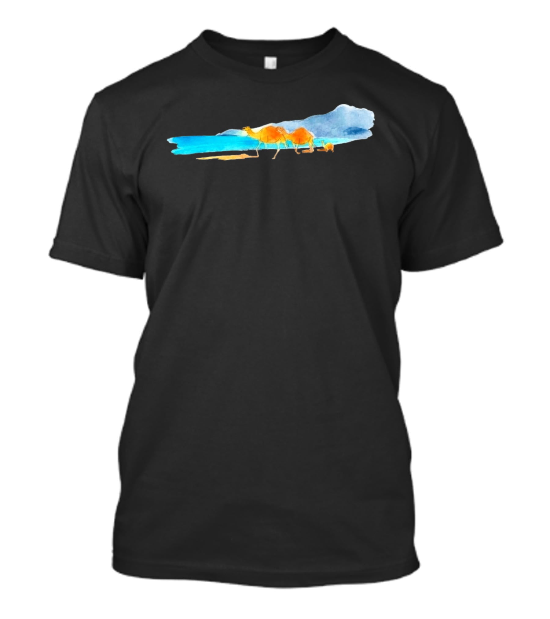Oman Camel Limited Edition Watercolor Landscape T-Shirt