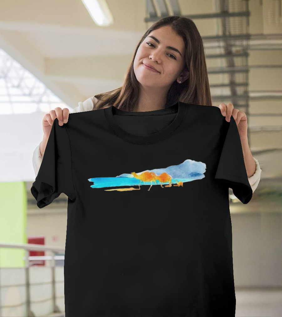 Oman Camel Limited Edition Watercolor Landscape T-Shirt