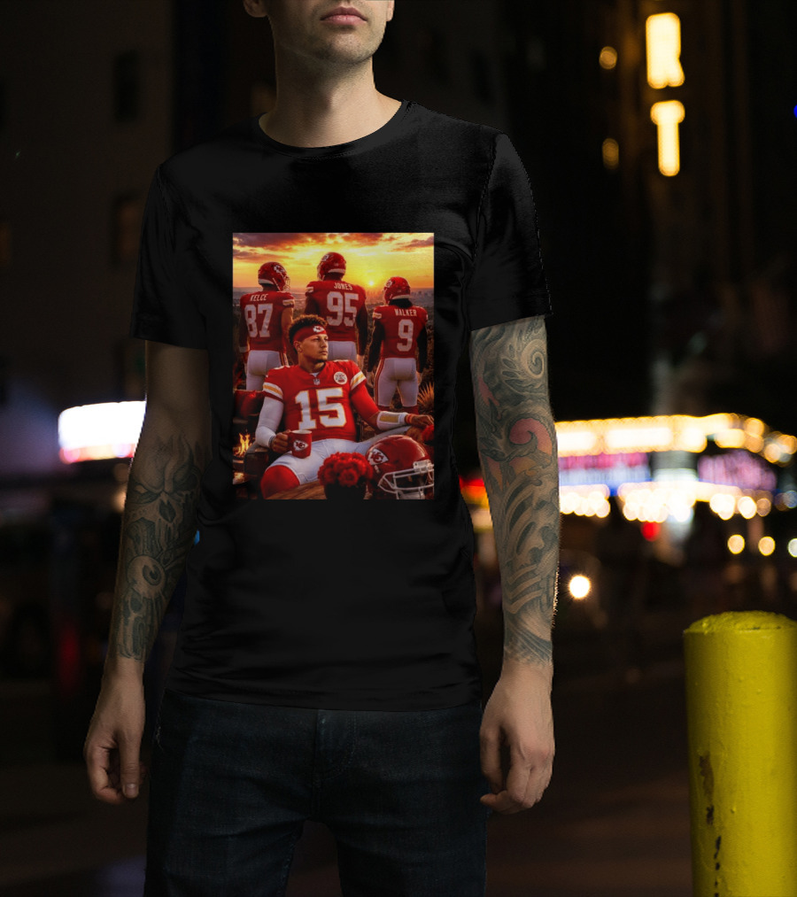 Good Morning Chiefs Kingdom Patrick Mahomes Kelce Jones Walker 87 95 9 15 T-Shirt