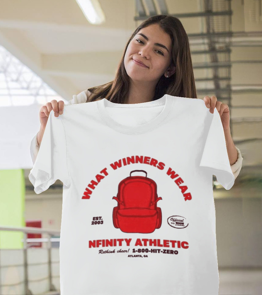 Nfinity Athletic What Winners Wear Backpack Established 2005 Red Rethink Atlanta T-Shirt