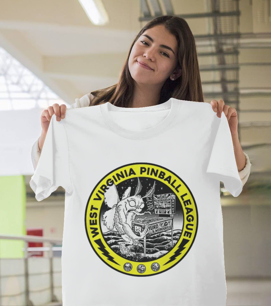 West Virginia Pinball League Mothman Weird Wonderful T-Shirt