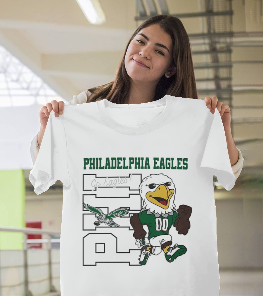 Philadelphia Eagles Go Eagles Mascot 00 Vintage Style Fan Gear T-Shirt