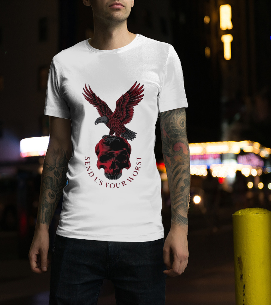 Send Us Your Worst Eagle And Skull Gothic T-Shirt