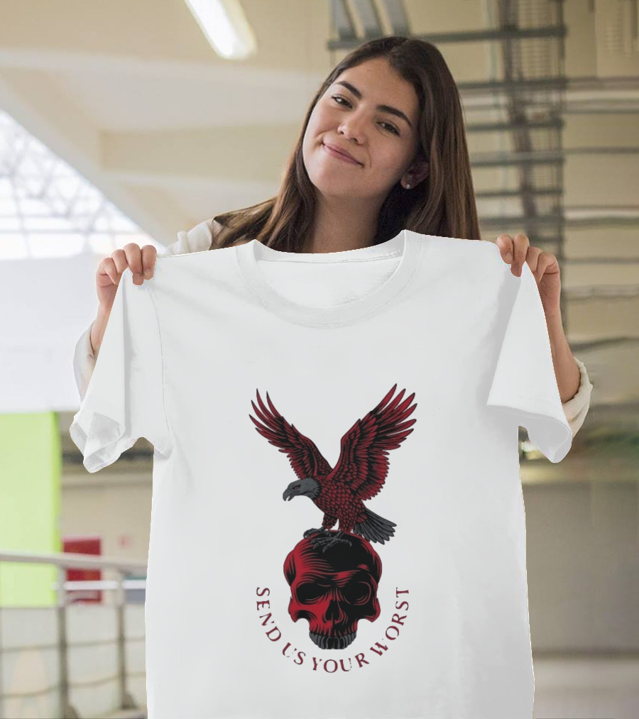 Send Us Your Worst Eagle And Skull Gothic T-Shirt