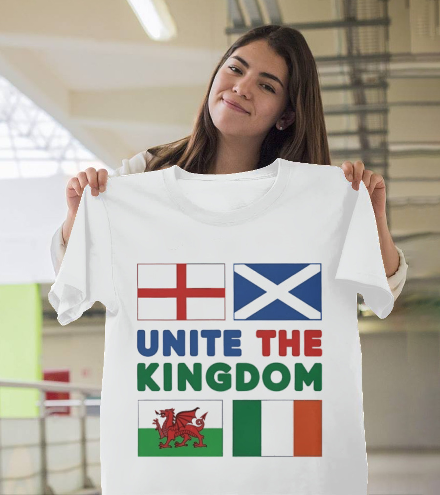 Unite The Kingdom England Scotland Wales Ireland Flags British Isles T-Shirt