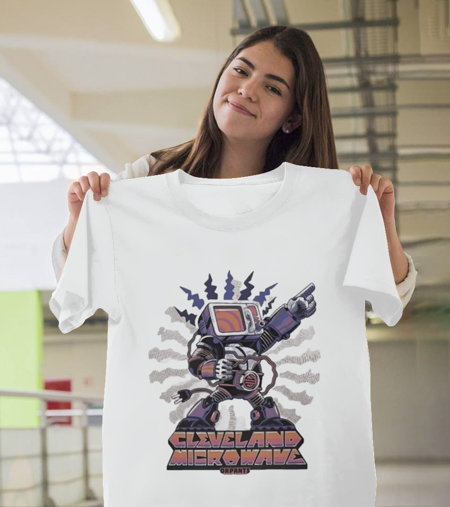 Cleveland Microwave Okpants Retro Robot TV T-Shirt