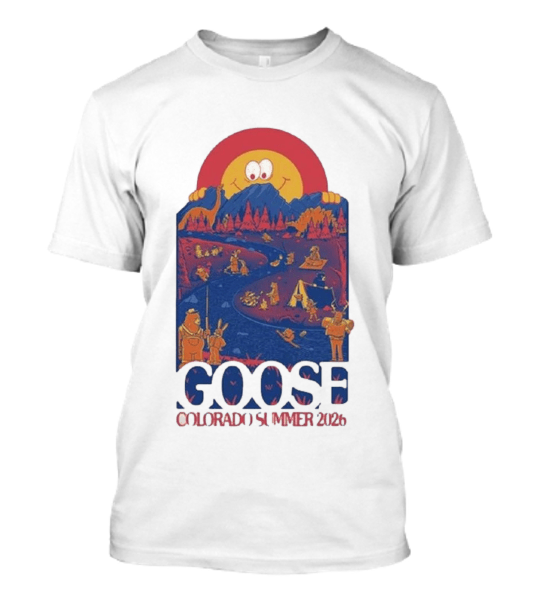 Goose Colorado Summer 2026 Illustrated Camping Adventure T-Shirt